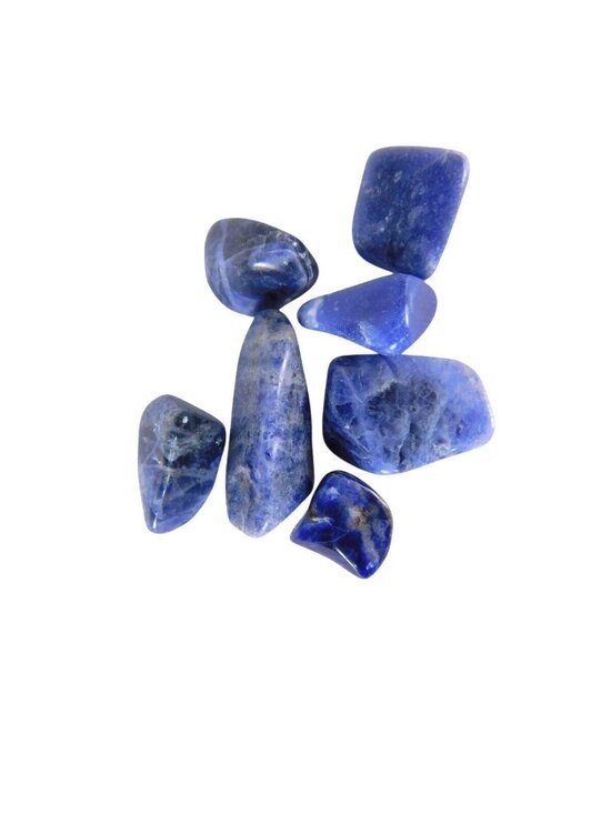 Natural Tumbled Sodalite Stone Lot 0.5 Oz Blue Crystal Set Polished Stones Altar - Picture 4 of 9